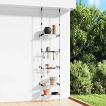 vidaXL Telescopic Garden Rack with 3 Shelves Silver Aluminum - $147.01