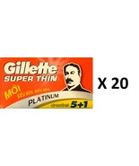 120 Gillette Super Thin DE double edge razor blades - £19.53 GBP