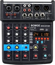 Bomge 4 Channel Mini Dj Audio Sound Mixer Interface For Karaoke,, And 24 Dsp. - £48.51 GBP