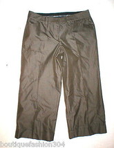 New Womens Dark Brown Express Crop Pants Editor 4 Work Nice 29 X 21.5 Of... - $49.50