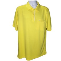 Callaway Performance Golf Polo Shirt Mens XL Yellow Pocket Short Sleeve - £13.24 GBP