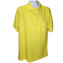 Callaway Performance Golf Polo Shirt Mens XL Yellow Pocket Short Sleeve - £13.41 GBP