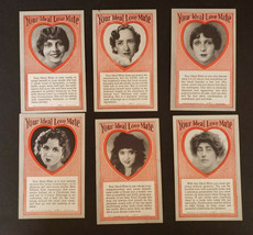 Vintage Arcade Machine Cards Your Ideal Love Mate Future Fortune Souvenir Lot 6 - £15.12 GBP
