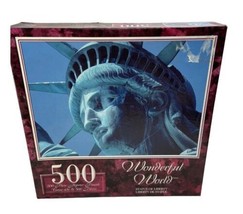 Sure-Lox Wonderful World Statue Of Liberty Jigsaw Puzzle 19&quot; x 14&quot;  500 pc - £10.36 GBP