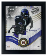 Zay Flowers Baltimore Ravens Framed 15&quot; x 17&quot; Game-Used Football Collage... - £212.74 GBP