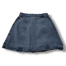 BDG Skirt Size Small W23&quot; A-Line Denim Skirt Jean Skirt Front Button Snap Black - £18.14 GBP