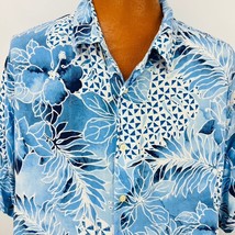 Hawaiian Aloha 3 XL Shirt Tropical Floral Hibiscus Pineapple Palm Leaves... - £36.84 GBP