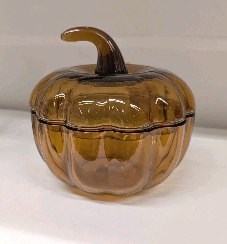 IKEA HÖSTAGILLE Decorative Bowl With Lid Yellow-Brown 7½&quot; New 206.003.17 - $45.95