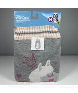 NEW Dog Princess Llama Grey &amp; Pink Knit Sweater. Size Medium - £11.67 GBP