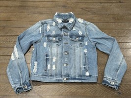 Ci Sono Denim Collection - Light Wash Distressed Denim Jacket - Size L - £14.07 GBP