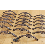 20 Cast Iron RUSTIC Drawer Pulls Handle Texas Star Fancy Western Cowboy ... - €45,07 EUR