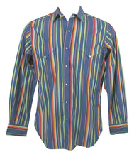 NEW $185 Polo Ralph Lauren Vintage Shirt!  M  Western Stripes  Fine 2 Ply Cotton - £87.90 GBP