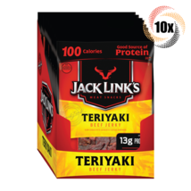 Full Box 10x Packs Jack Links Meat Teriyaki Beef Jerky 1.25oz Fast Shipping - $42.79