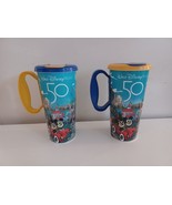 2 Walt Disney World 50th Anniversary  Parks Refillable cups W/Handles an... - £11.68 GBP