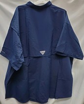 NWOT-Columbia Men's Size 5X/ 5XT Collegiate Navy PFG Bahama Short Sleeve Shirt image 3