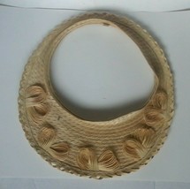 Handmade Women Natural Straw Visor Size 58 Large Made in Guatemala Decor... - £6.14 GBP