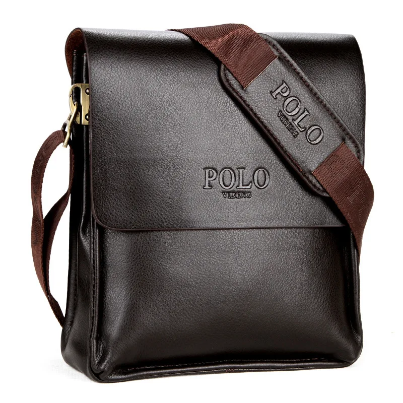 Shoulder Bag Luxury Vintage Men Briefcase Boy Waterproof Leather Business Style  - £37.13 GBP
