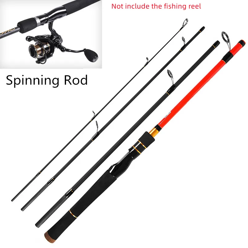 1m 4 section carbon fiber fishing rod ultra light portable travel lure rod bass fishing thumb200