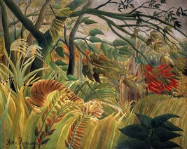 11272.Decor Poster.Home Wall Room art.Henri Rousseau paint.Tiger.Tropical storm - £13.02 GBP+