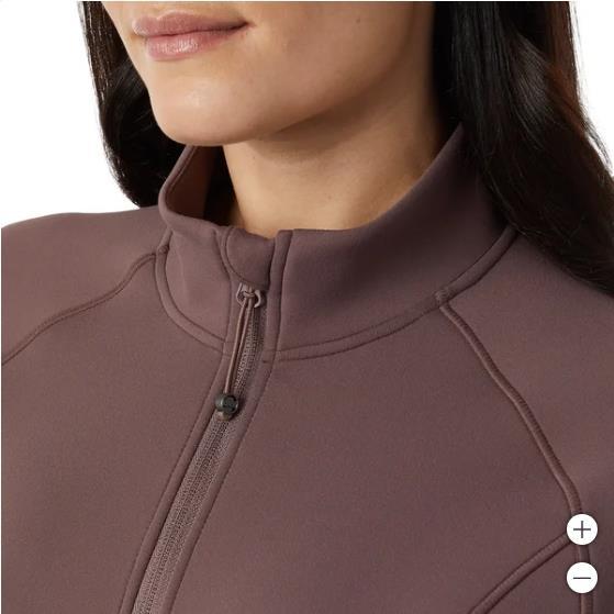 32 Degrees Womens Jacket Brown Full-Zip Pockets Stretch Active Workout Gym Soft Item image 4