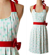 Anthropologie Lots o Dots Apron Turquioise Optional Bow Shower Wedding M... - $52.47