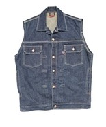 Coogi Australian Down Under Blue Men&#39;s Denim Biker Vest  Sz XL  - $28.50