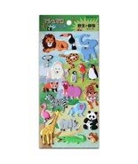 CUTE SAFARI ANIMAL STICKERS Puffy Sticker Sheet Craft Kids Scrapbook Zeb... - €2,11 EUR