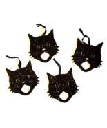 Bethany Lowe Halloween Set of 4 &quot;Glittered Scaredy Cat Ornaments&quot; RL0849 - $22.99