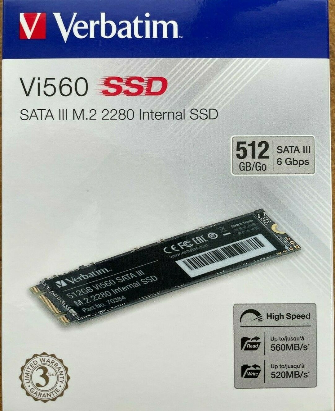 Verbatim - Vi560 - 512GB M.2 2280 SATA Internal Solid State Drive - $69.95