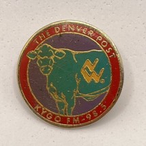 Denver Post KYGO FM Radio Company Advertisement Enamel Lapel Hat Pin - $5.95