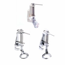 3Pcs Large Metal Darning/Free Motion Sewing Machine Presser Foot For All Low Sha - £14.13 GBP