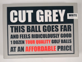 Cut Golf Cut Grey Tour Quality Golf Balls White 1 Dozen NEW for Control &amp; Spin - £11.98 GBP