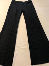 BCBGeneration Women&#39;s Black Wool Stretch Striped Stretch Pants Size 2 X 33 - £24.33 GBP