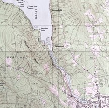 Map Hartland Maine USGS 1982 Topographic Geological 1:24000 27x22&quot; TOPO14 - £35.96 GBP