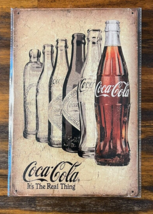 Coca-Cola The Real Thing Novelty Metal Sign 12&quot; x 8&quot; NEW! - £7.05 GBP