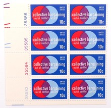 United States Stamps Block of 8  US #1558 1975 Collective Bargaining - $5.99