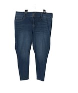 Torrid Denim Jeggings Skinny Super Stretch Jeans Womens 22 Tall Blue Whi... - $27.72