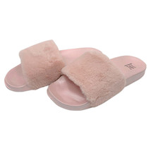 allbrand365 designer Womens Faux fur Slide Slippers,Light/Pastel Pink,X-... - $15.00
