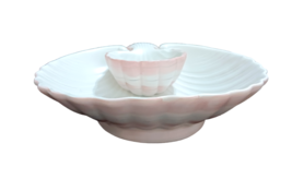 Fitz & Floyd Shell Chip & Dip Bowl scalloped bowl 11 inches - $28.71