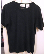 KATHIE LEE EMBELLISHED Black SWEATER GLASS BEAD Classy Knit Top size MEDIUM - £15.51 GBP
