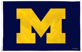 University of Michigan (U of M) Wolverines 3 ft x 5 ft Banner Flag - £15.76 GBP