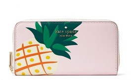 New Kate Spade Colada Pineapple Print Large Continental Wallet Pink Multi - £68.11 GBP