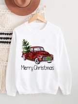 Merry Christmas Clothing O-neck Pullovers Women  Tree  Plaid Cute Lovely Fashion - £55.19 GBP