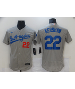 Dodgers #22 Clayton Kershaw Away Jersey Old Style Uniform Gray - $45.00