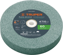 TRUPER PIES-6160T 6&quot; Silicon Carbide Bench Grinding Wheels. Grit=60, Thi... - $35.11