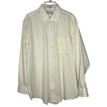 Royal Knight Men&#39;s Yellow Long Sleeve Button-Down Dress Shirt 17-34 - $20.00
