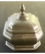 Pewter Tea Caddy Hinged Box Portugal Fecit VCM - $27.41 CAD