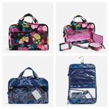 NEW Vera Bradley Travel Bundle Blue Tapestry HILO MEADOW  Set Cosmetic Bag  - $49.99