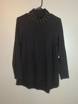 Rafaella ~ Women&#39;s Mock Neck Sweater - Size Small - Black - £7.61 GBP