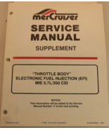 1993 Mercruiser Service Manual Supplement for Throttle Body EFI MIE 5.7L... - $29.37